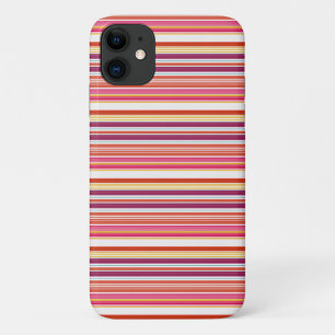 Cute pink brown stripes Case-Mate iPhone case
