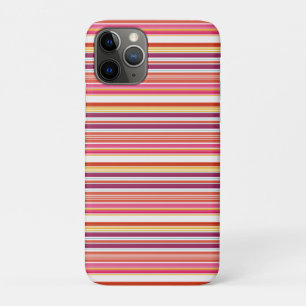 Cute pink brown stripes Case-Mate iPhone case