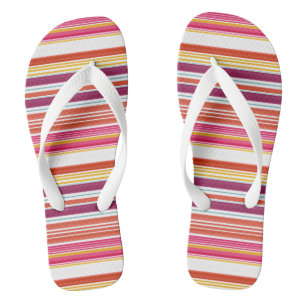 Cute pink brown stripes jandals