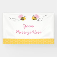 Cute Pink Bumble Bee Baby Shower