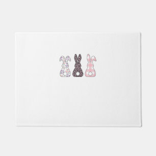 Cute Pink Bunnies Happy Easter Bunny Women Girls T Doormat