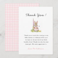 Cute Pink Bunny Baby girl shower