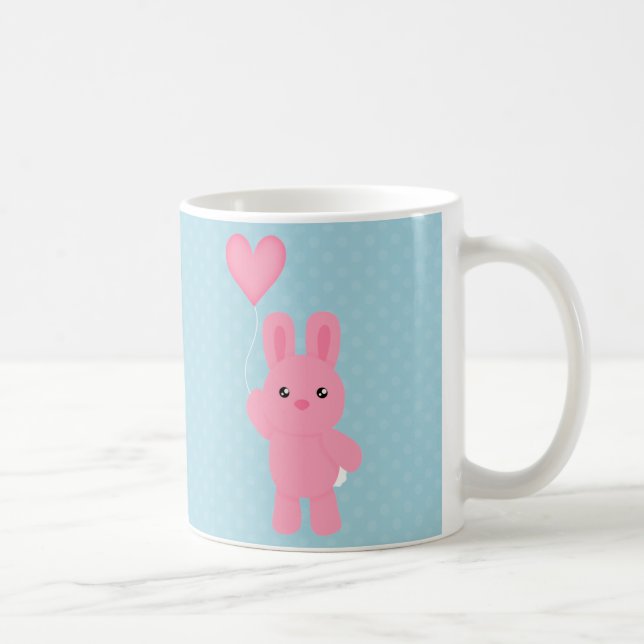 Cute Pink Bunny Coffee Mug (Right)