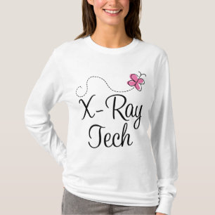 Cute Pink Butterfly X-ray tech T-Shirt