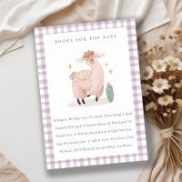 Cute Pink Cactus Boho Llama Books For Baby Shower