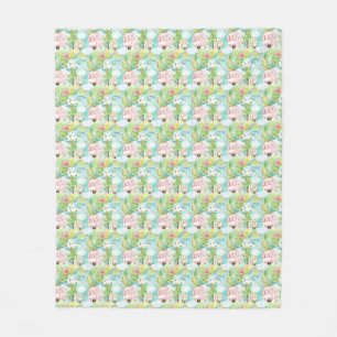 Cute Pink Camper Camping Blanket