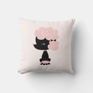 Cute Pink Cartoon French Poodle Cushion