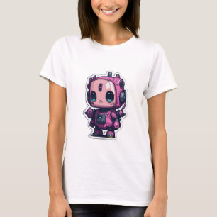 cute pink cartoon robot T-Shirt