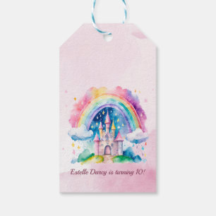 Cute Pink Castle Girls Fairytale Birthday Gift Tags