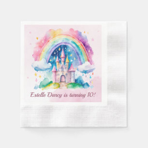 Cute Pink Castle Napkins Girls Fairytale Birthday