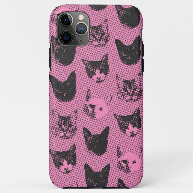 Cute Pink Cat iPhone Case – Soft Aesthetic Vibes (Back)