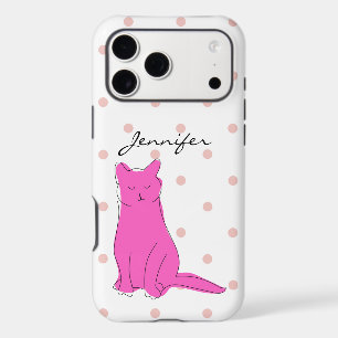 Cute Pink Cat iPhone / iPad case