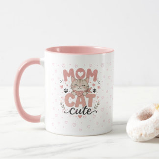 Cute Pink Cat Mum Mug | Mother’s Day Gift
