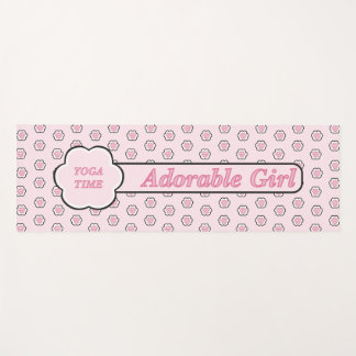 Cute Pink Cat Paw Adorable Girl Yoga Mat
