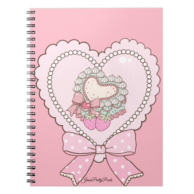 Cute Pink Cate Notebook (Front)