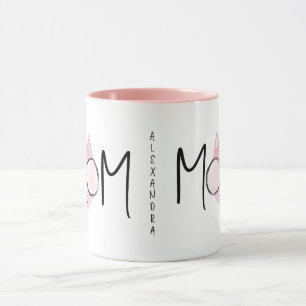 Cute Pink Cat's Mother Mothers Day Personalized Mug