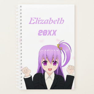 Cute pink cheerful Anime Girl Japanese 2026 Planner