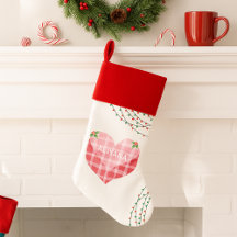 Cute Pink Chequered Heart Gingham Plaid Custom