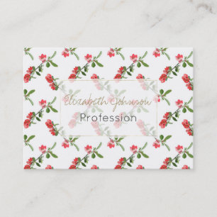 Cute Pink Cherry Blossom Flowers Paint Business Card