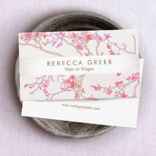 Cute Pink Cherry Blossoms Floral Beauty Business Card