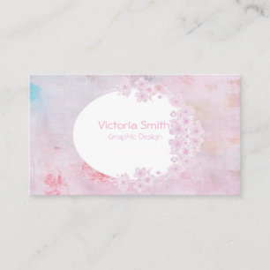 Cute Pink Cherryblossoms Flower Floral Spring Business Card