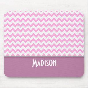 Cute Pink Chevron Mouse Pad