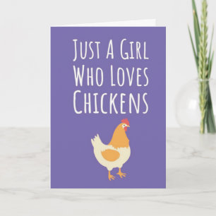 Cute Pink Chicken Cards For Girls Farm Animals Kid