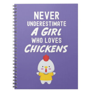 Cute Pink Chicken Gifts For Baby Girls Kids Lover Notebook