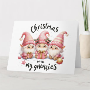 Cute Pink Christmas Card