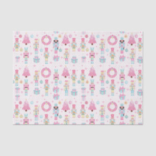 Cute Pink Christmas Nutcracker Ballet Tissue Paper