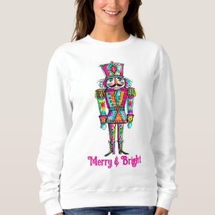 Cute Pink Christmas Nutcracker Preppy Coquette Sweatshirt