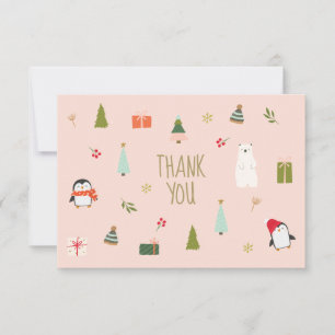 Cute Pink ChristmasSymbols Pattern