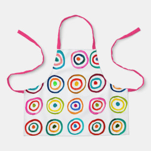 Cute pink circles art kids apron