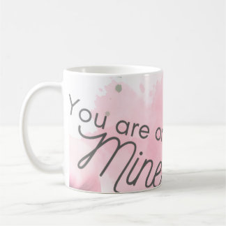Cute pink colour and text for love . coffee mug