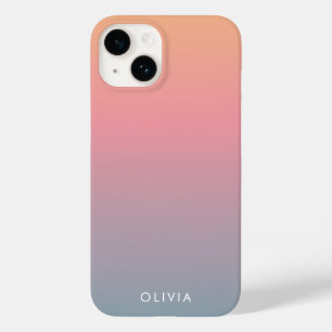 Cute Pink Colourful Ombre Case-Mate iPhone 14 Case