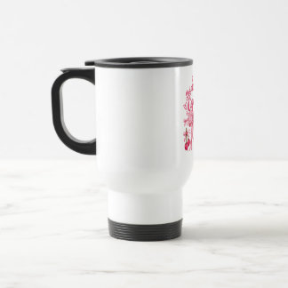 Cute Pink Coquette Bow Cherry Feminine Aesthetic Travel Mug