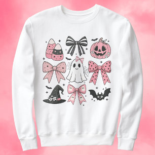 Cute Pink Coquette Halloween Sweatshirt