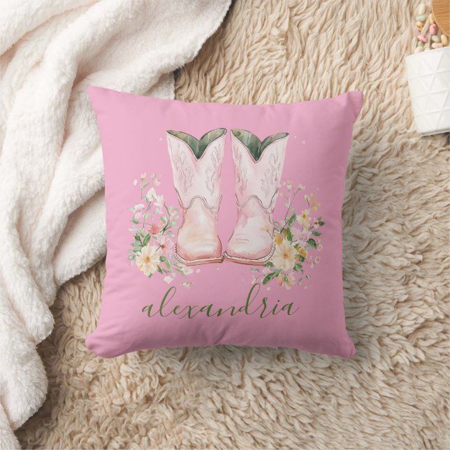 Cute Pink Cowgirl  Cushion (Blanket)