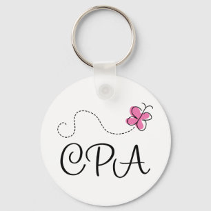 Cute Pink CPA Key Ring
