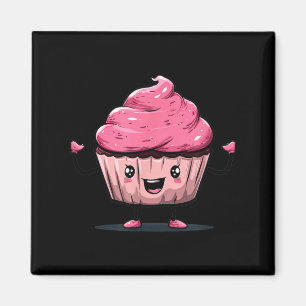 Cute Pink Cupcake Costume for Muffin and Baked Magnet