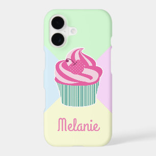 Cute Pink Cupcake Pastel Colours Personalised