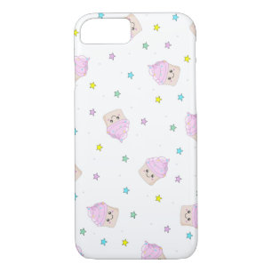 Cute pink cupcakes pattern iPhone 8/7 case