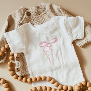 Cute pink dainty bow baby shower gift bodysuit