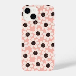 Cute Pink Daisy Flower Pattern iPhone 14 Case