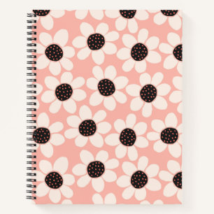 Cute Pink Daisy Flower Pattern Notebook
