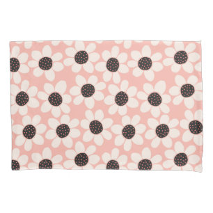 Cute Pink Daisy Flower Pattern Pillowcase