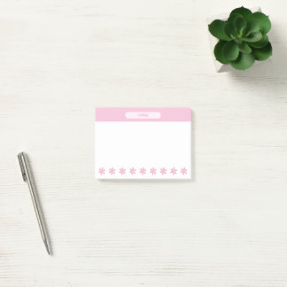 Cute Pink Daisy Pastel Floral Post-it Notes