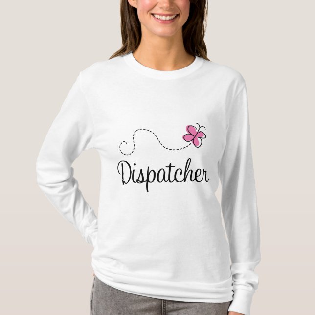 Cute Pink Dispatcher T-Shirt (Front)