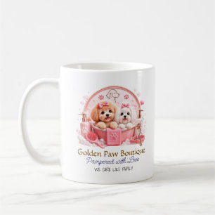 Cute Pink Dog Grooming Mug Design