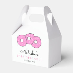 Cute Pink Donuts 2nd Baby Sprinkle Shower Favour Box